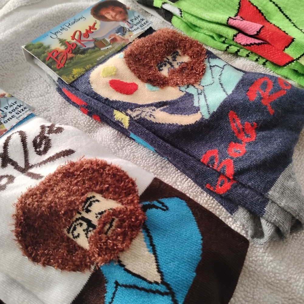 Bob Ross Themed Socks Set
